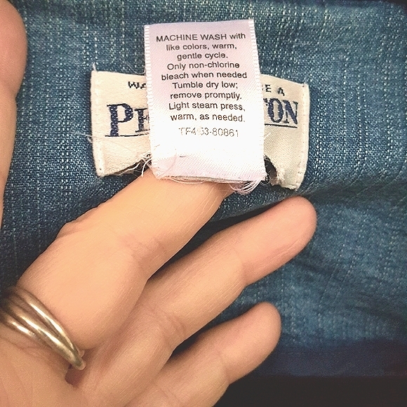 L VINTAGE PENDELTON Denim Rhinestone Jean Jacket - Picture 9 of 14